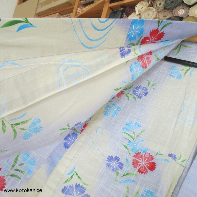 Kenzo Japan Yukata Nadeshiko Grasnelken Baumwoll Sommer Kimono