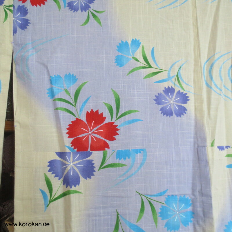 Kenzo Japan Yukata Nadeshiko Grasnelken Baumwoll Sommer Kimono