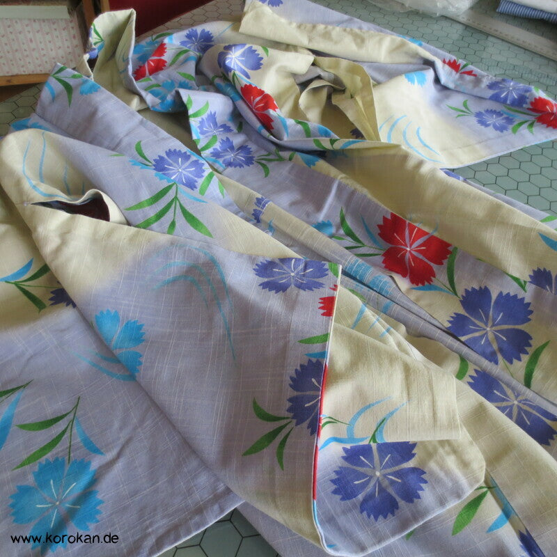 Kenzo Japan Yukata Nadeshiko Grasnelken Baumwoll Sommer Kimono