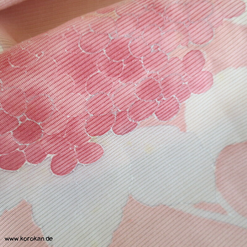 Hydrangea Hitoe Tsukesage Kimono, Rho Seide