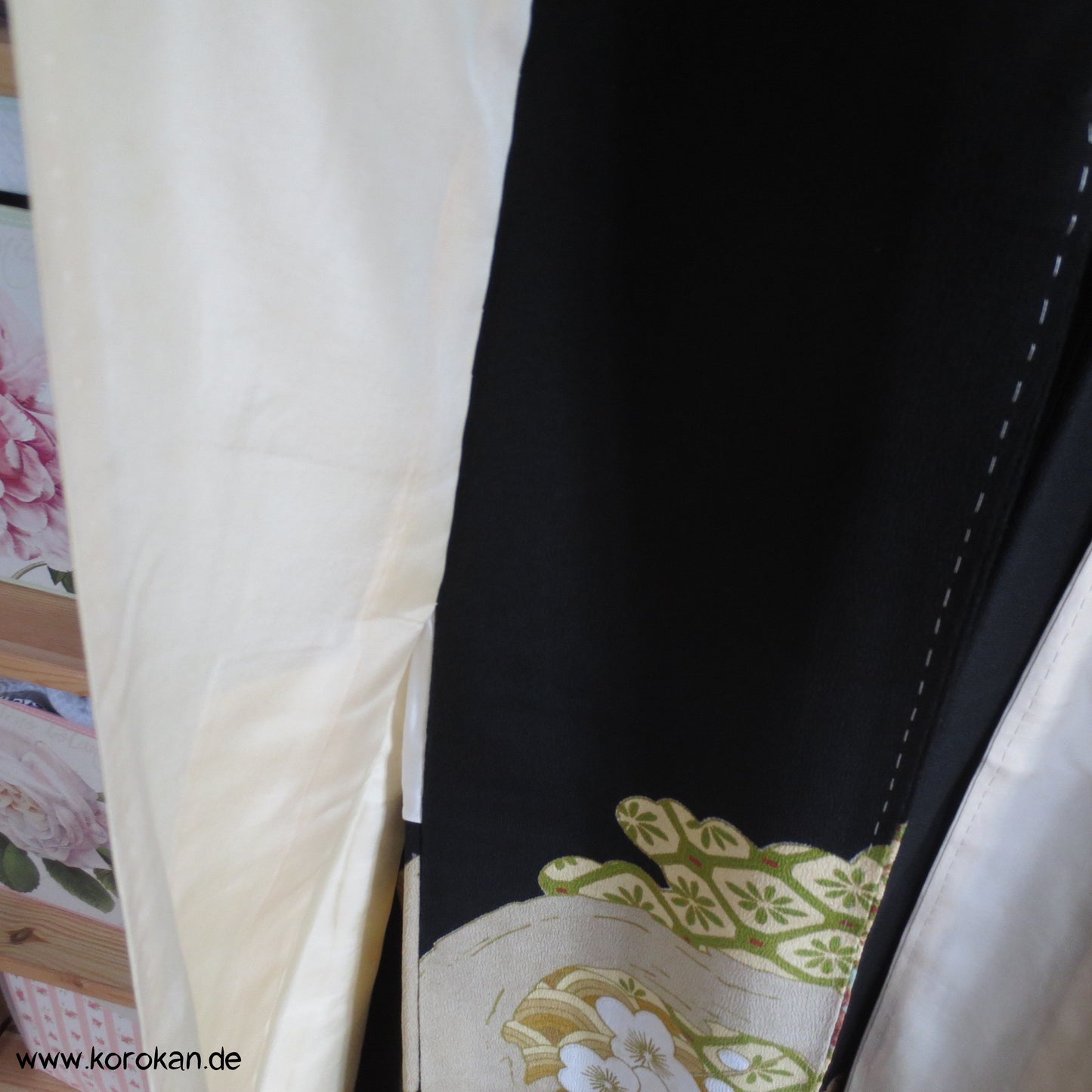 Kirschblüten Wolken Tomesode Seiden Kimono