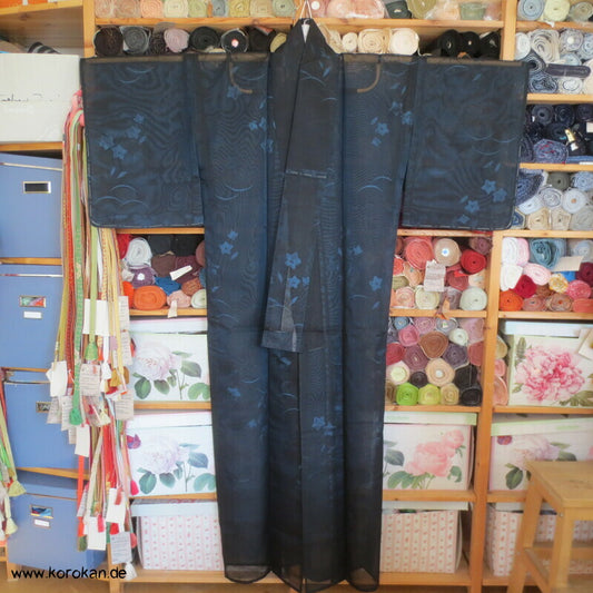 gewebte Ballonblumen Hitoe Kimono, Sha Seide