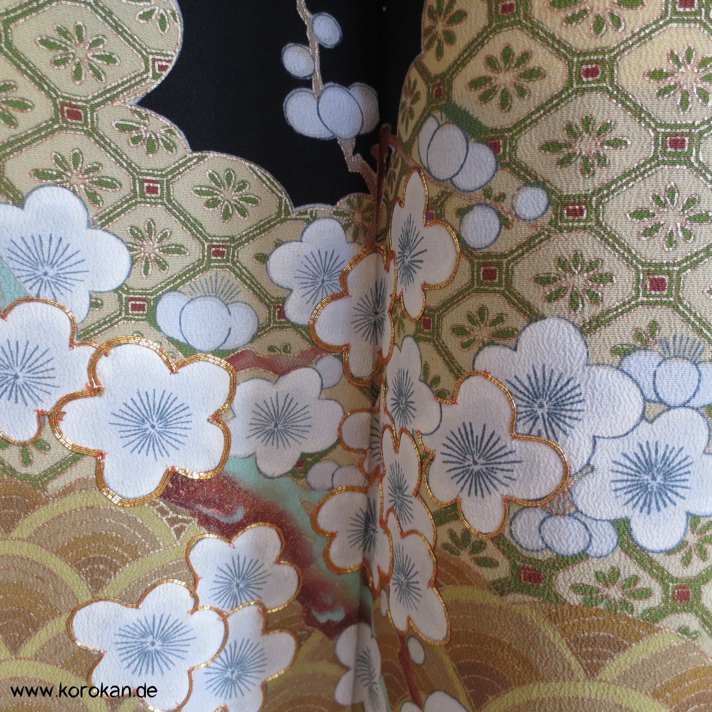 Kirschblüten Wolken Tomesode Seiden Kimono