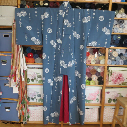 Spatzen Bambus Mon, Komon Kimono, halbgefüttert