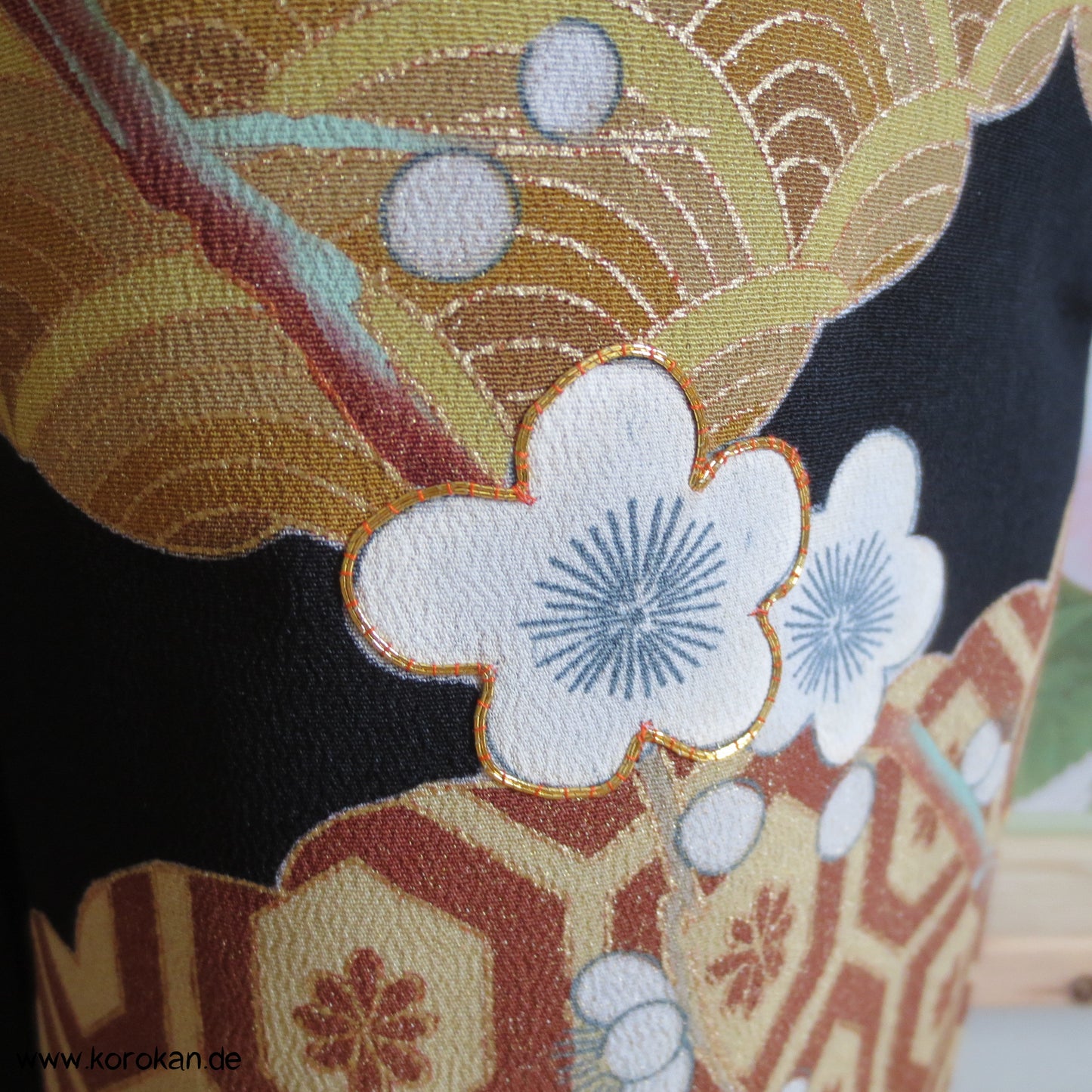 Kirschblüten Wolken Tomesode Seiden Kimono