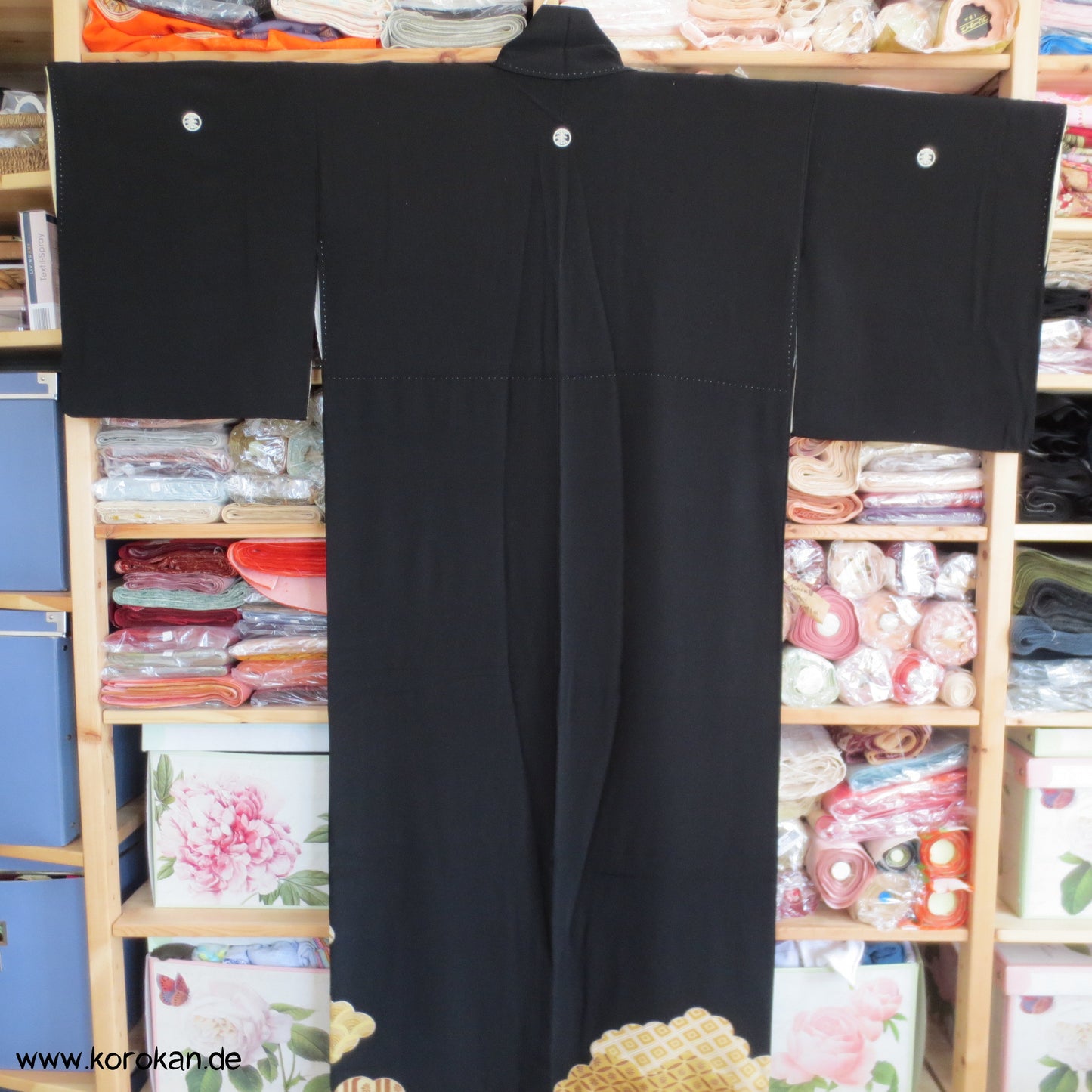 Kirschblüten Wolken Tomesode Seiden Kimono