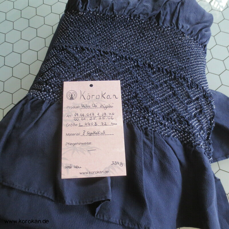 Higaki Shibori Heko Obi - Crepe