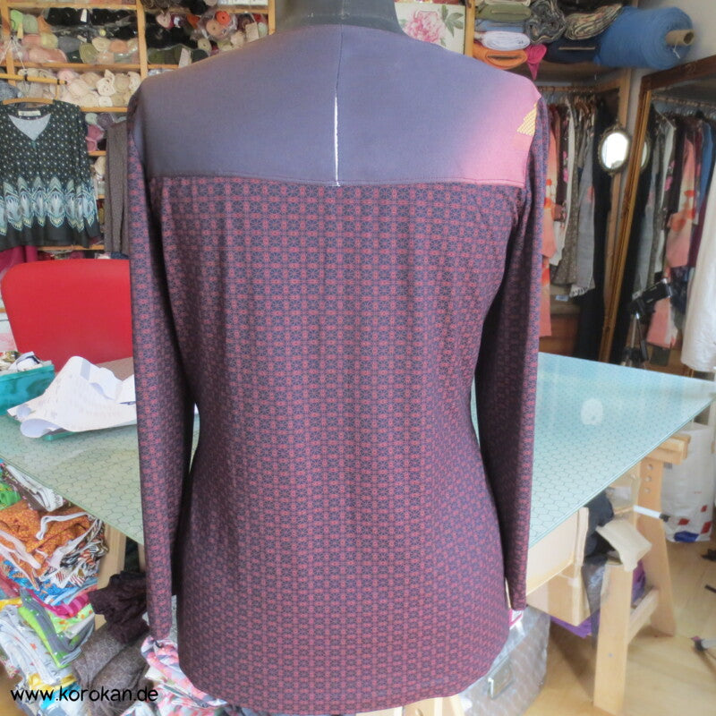 Balconett Panel Shirt weinrot