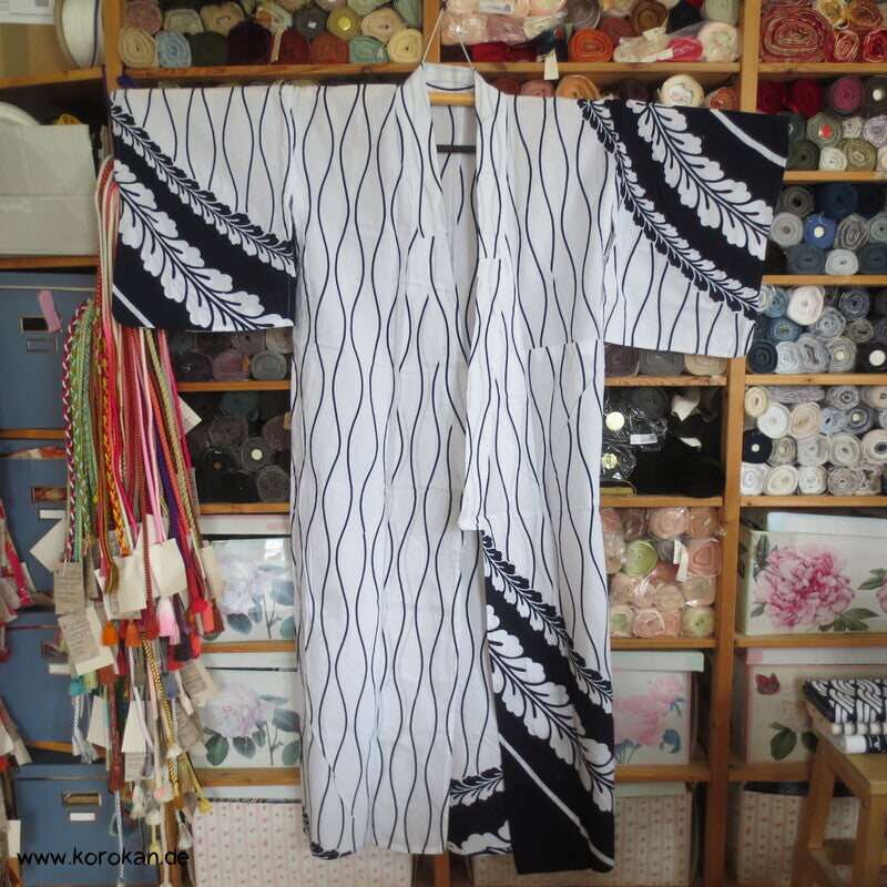 Wisteria Tatewaku Homongi Yukata Baumwoll Kimono