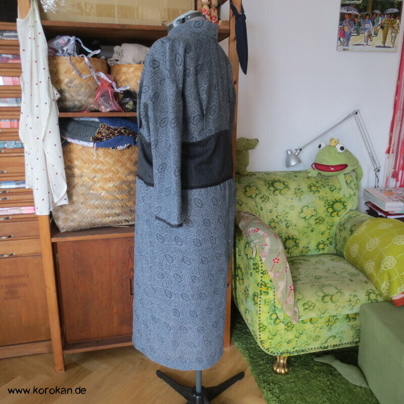 Kimono Kleid aus Seide / Hanf / Ramie Kasuri Tsumugi