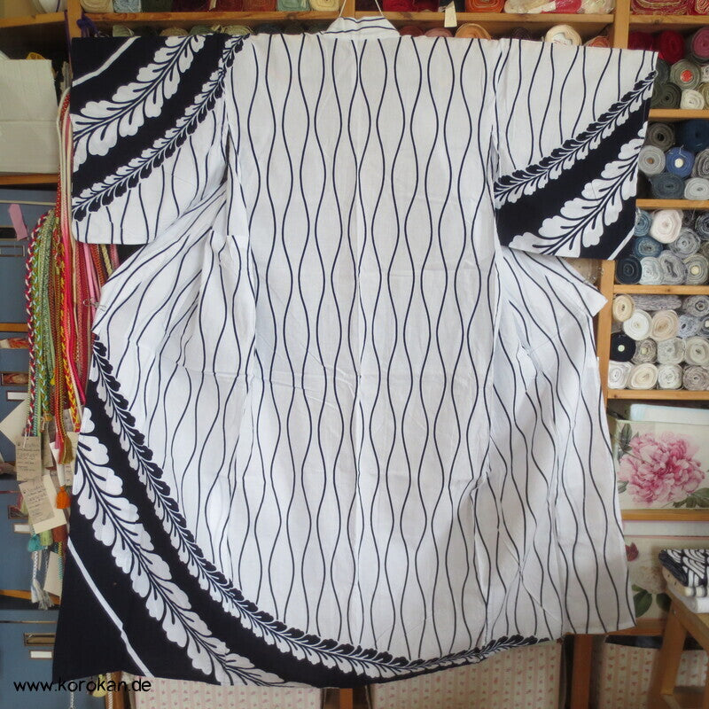 Wisteria Tatewaku Homongi Yukata Baumwoll Kimono