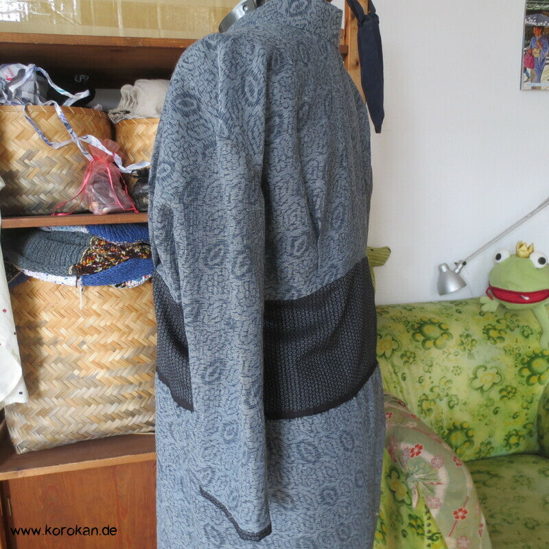 Kimono Kleid aus Seide / Hanf / Ramie Kasuri Tsumugi