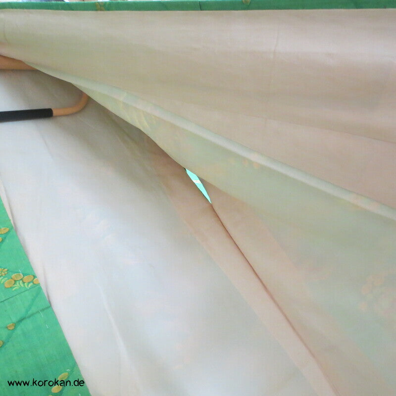 Japan Kranich und Pinien Druck Tsumugi Seiden Kimono