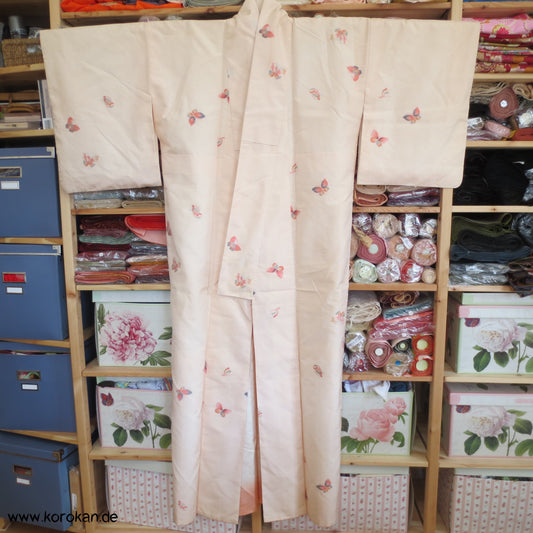 bunte Schmetterlinge Tsumugi Seiden Kimono
