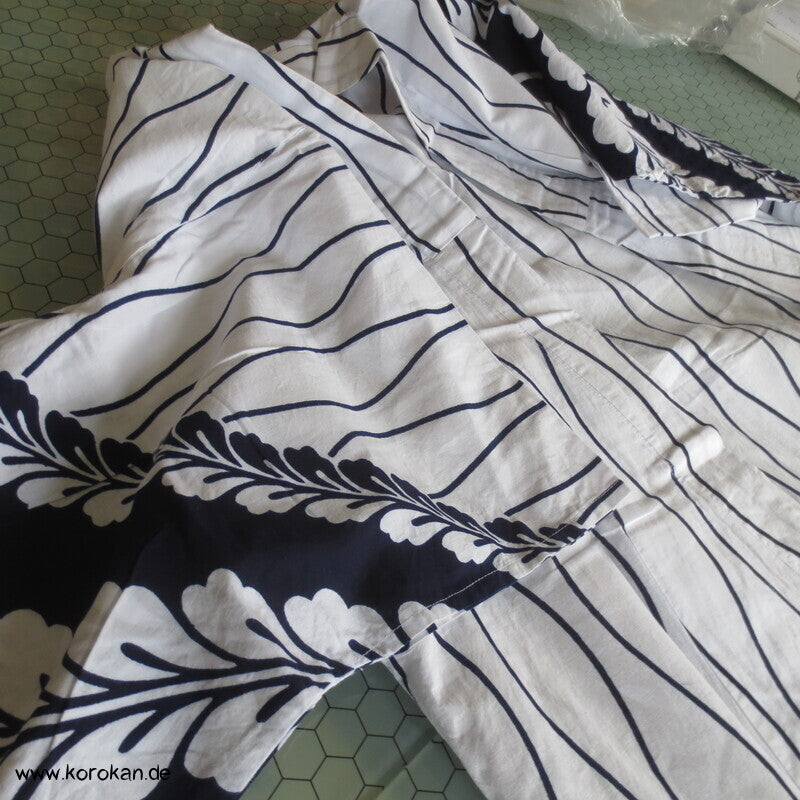 Wisteria Tatewaku Homongi Yukata Baumwoll Kimono