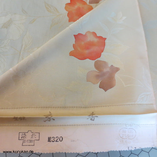 Blüten Kimono Seide - gewebte und gemalte