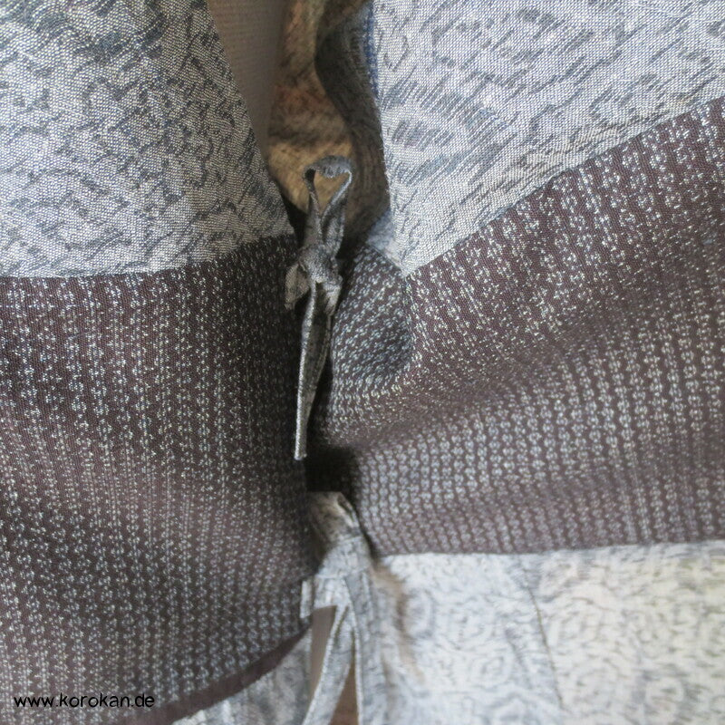 Kimono Kleid aus Seide / Hanf / Ramie Kasuri Tsumugi