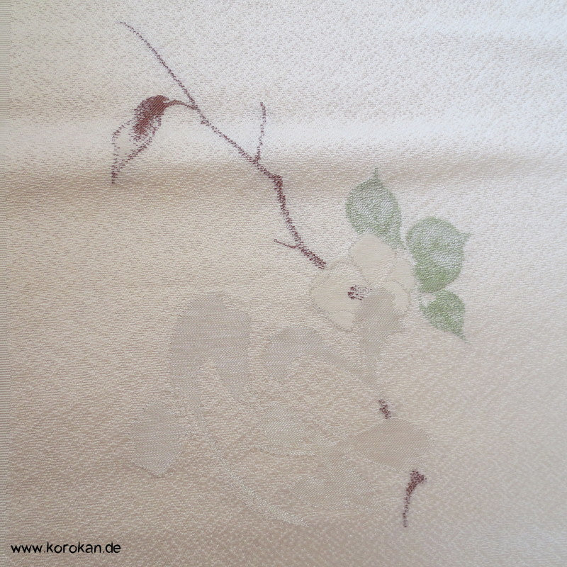 Kanji auf Blume Obi Seide, gewebt