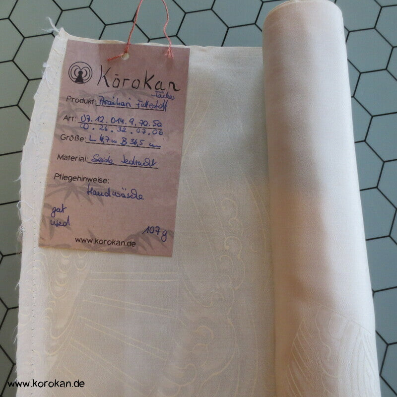 Fächerdruck Seidenpongé Araihari Kimono Futterstoff