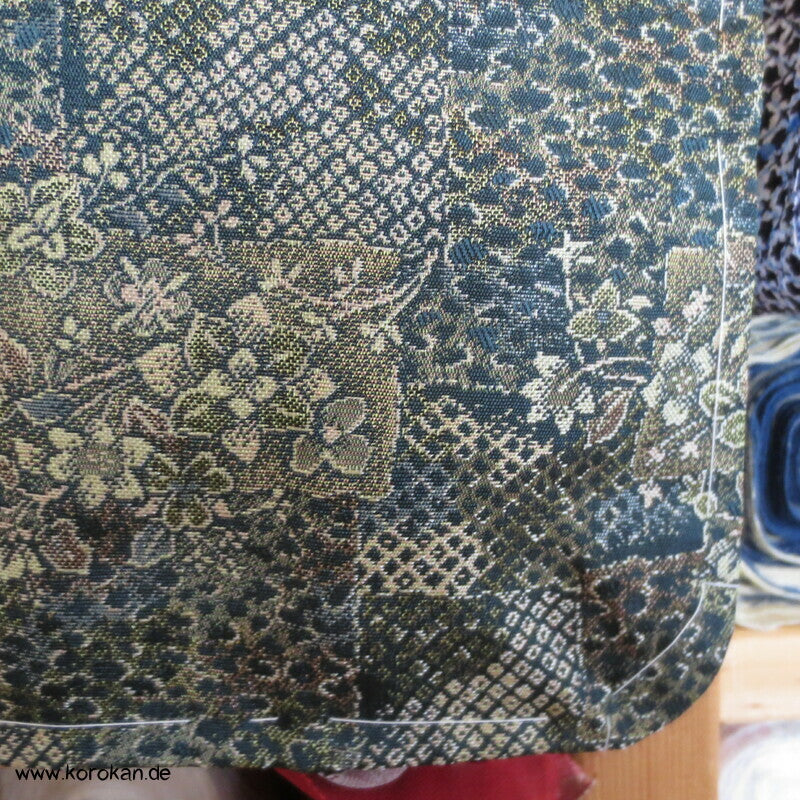 Kiribame Steinplattenmuster Jacquard Komon Kimono