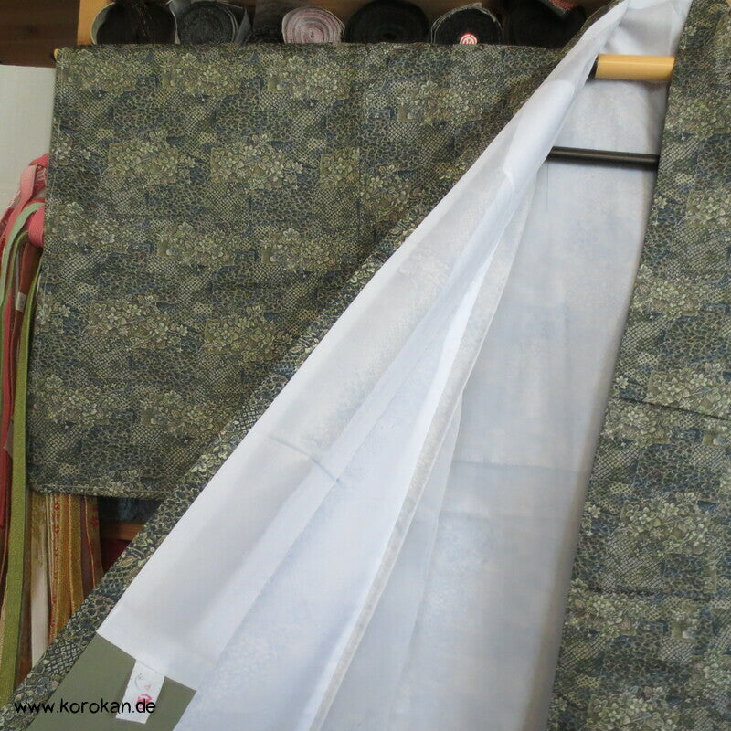 Kiribame Steinplattenmuster Jacquard Komon Kimono