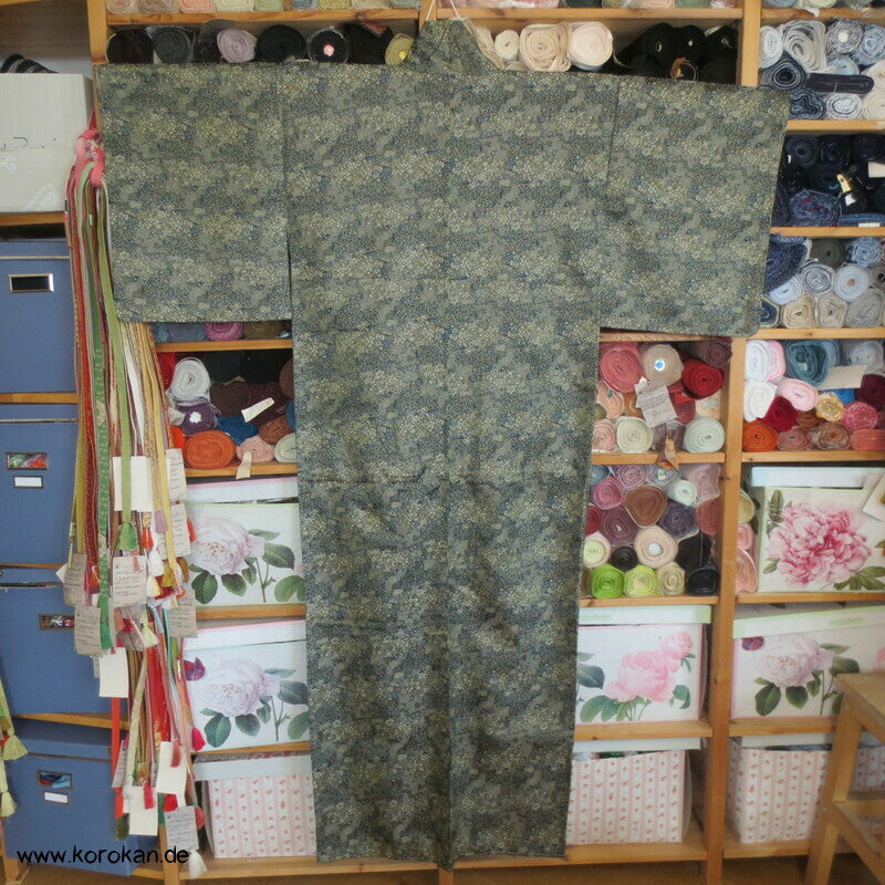 Kiribame Steinplattenmuster Jacquard Komon Kimono