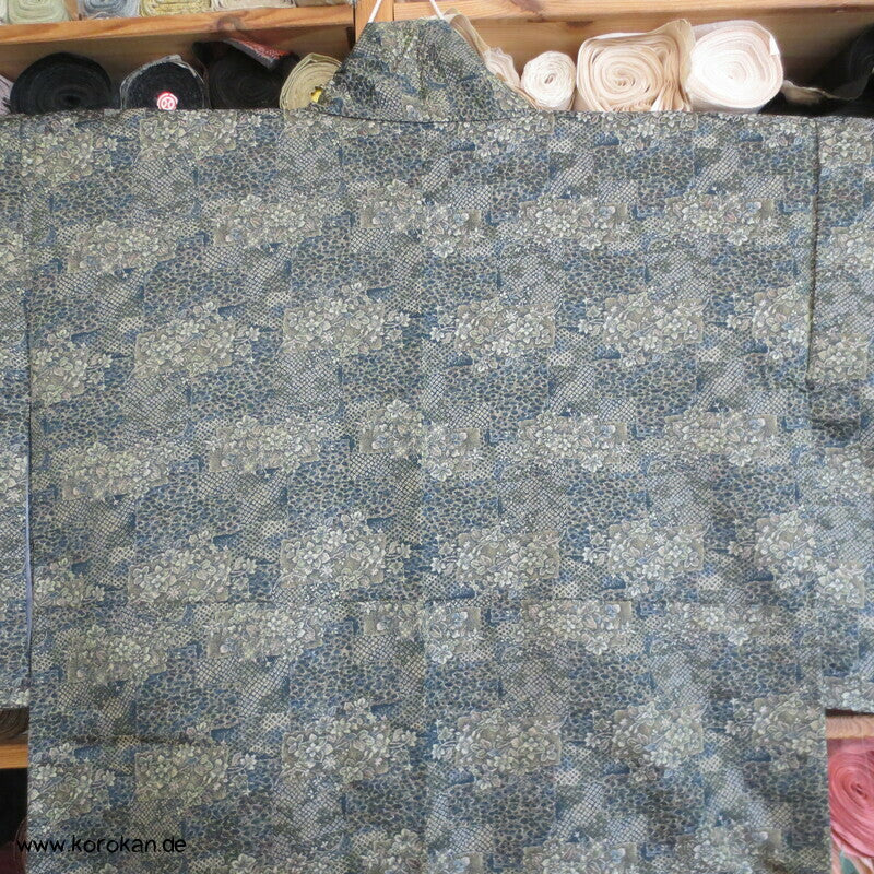 Kiribame Steinplattenmuster Jacquard Komon Kimono