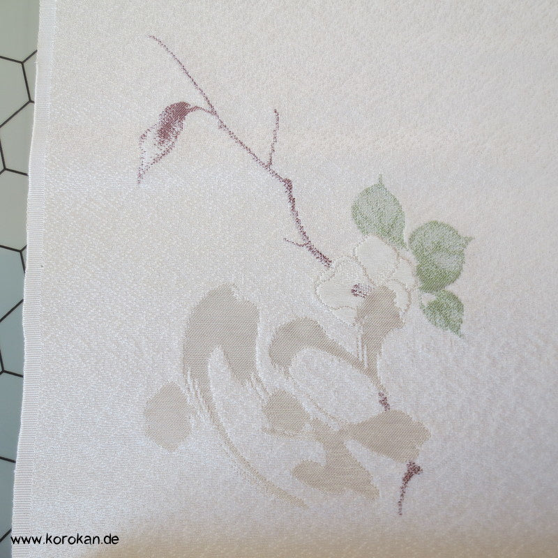 Kanji auf Blume Obi Seide, gewebt
