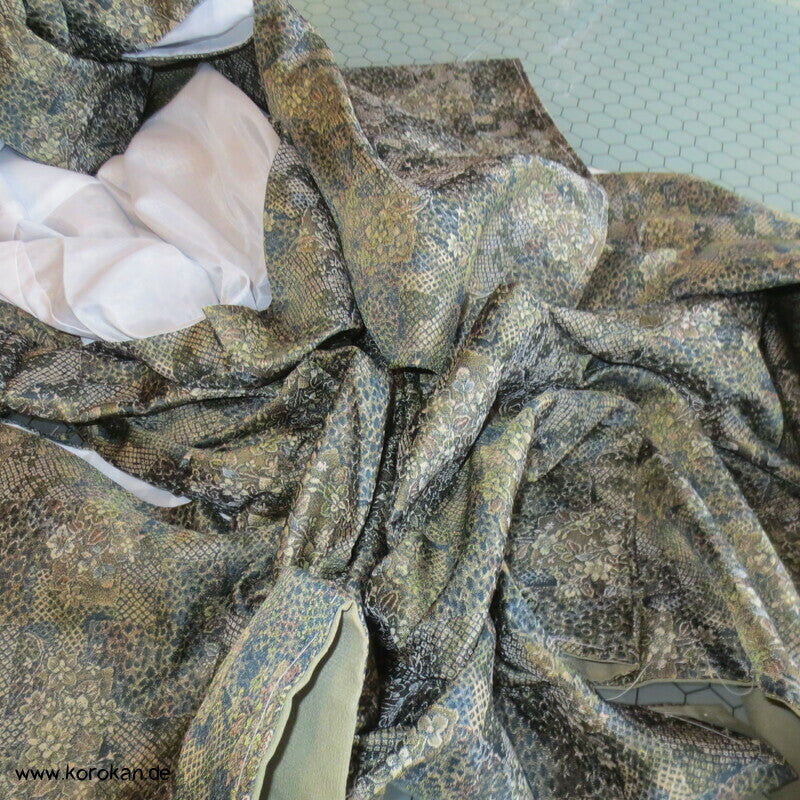 Kiribame Steinplattenmuster Jacquard Komon Kimono
