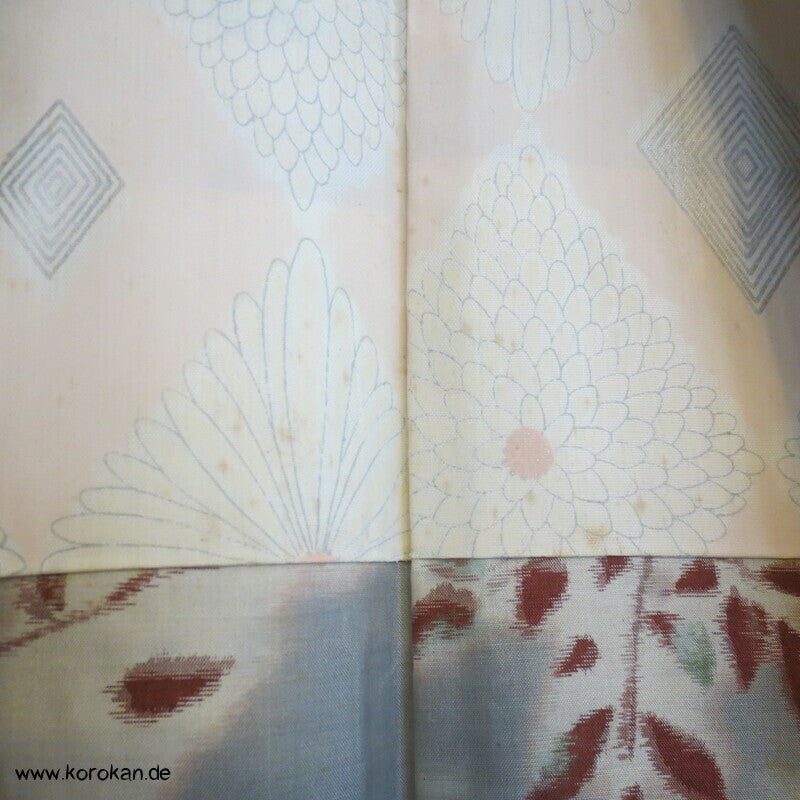 Kasuri Beerenzweige Meisen Seiden Haori Kimono Jacke