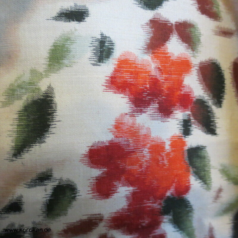 Kasuri Beerenzweige Meisen Seiden Haori Kimono Jacke