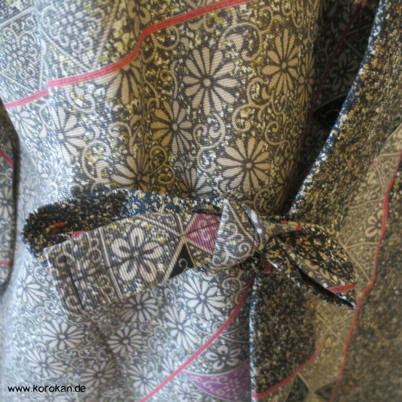 moderner zweiteiliger Kimono, Dochugi + Wickelrock