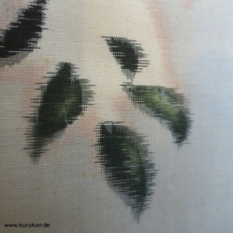 Kasuri Beerenzweige Meisen Seiden Haori Kimono Jacke