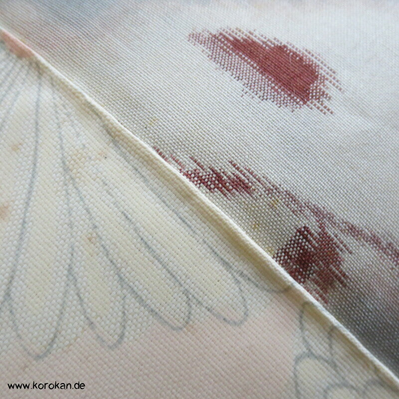 Kasuri Beerenzweige Meisen Seiden Haori Kimono Jacke