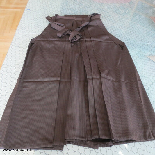braun schwarz gestreifte Hakama - Umanori Hose