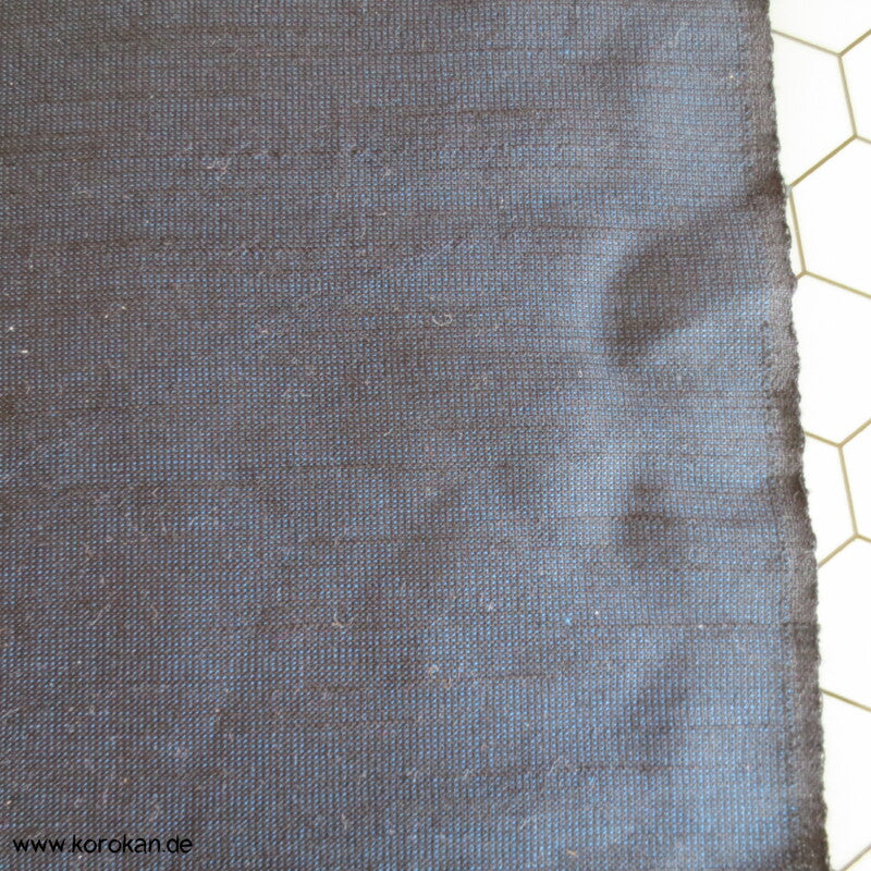 blau schwarz melierte Männer Kimono Wolle/ Seide