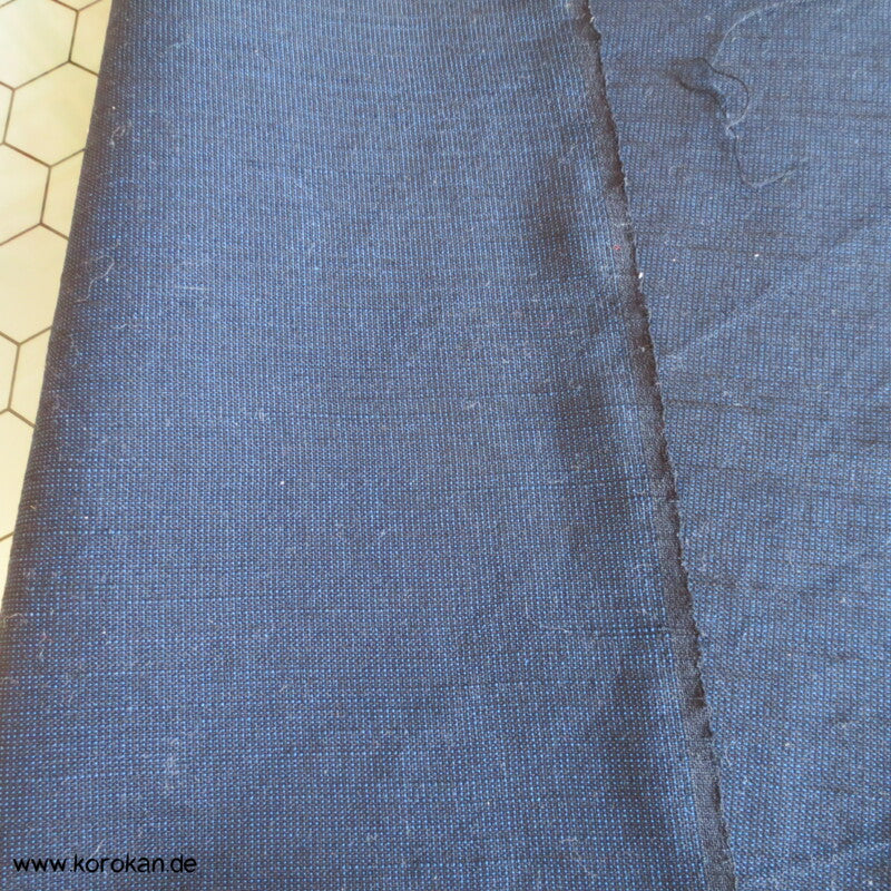 blau schwarz melierte Männer Kimono Wolle/ Seide