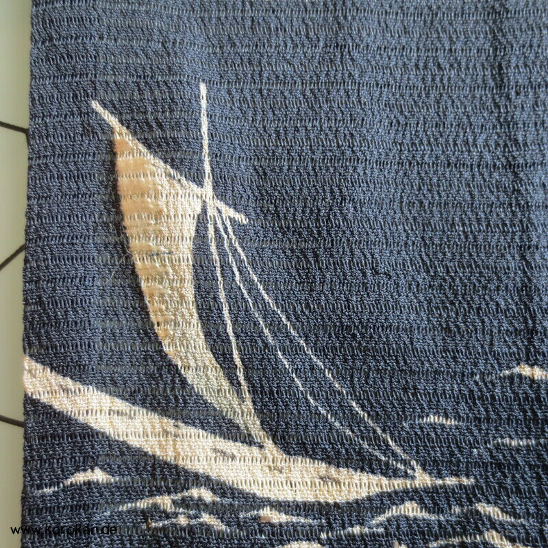 Segelboot Hitoe Tomesode Rho Seide ungefütterter antiker Kimono