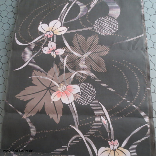 Orchidee Ahornblatt Yukata Kimono Baumwoll Stoff