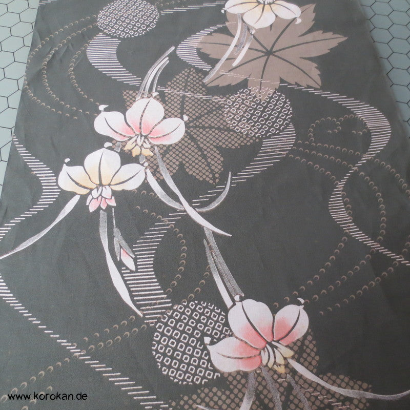Orchidee Ahornblatt Yukata Kimono Baumwoll Stoff