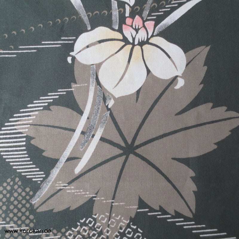 Orchidee Ahornblatt Yukata Kimono Baumwoll Stoff
