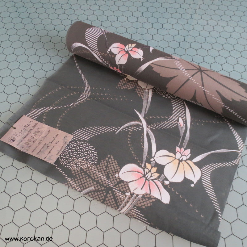 Orchidee Ahornblatt Yukata Kimono Baumwoll Stoff