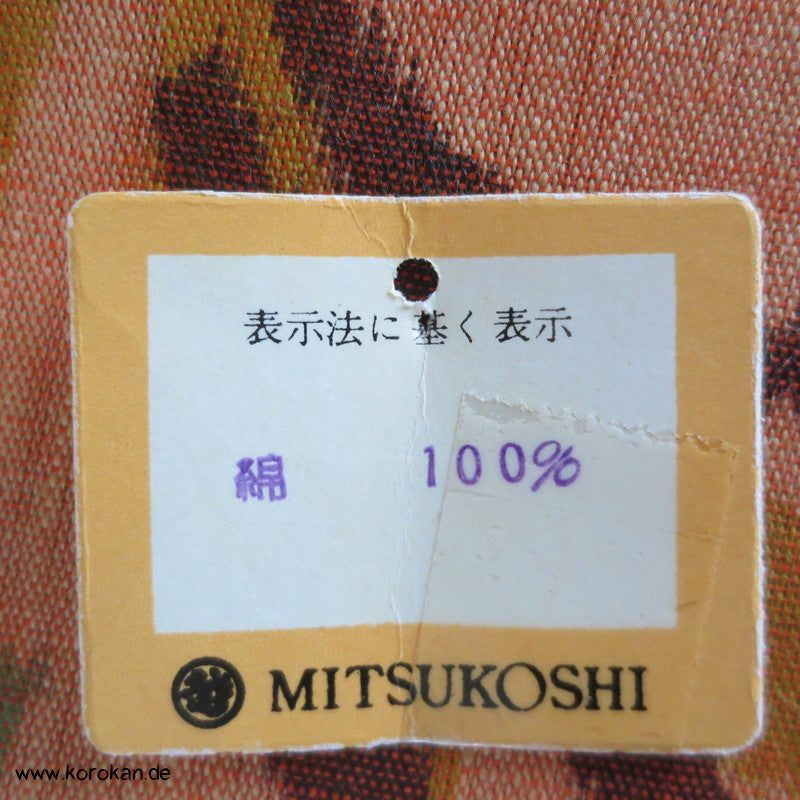 Pfingstrosen Kasuri Kimono Baumwollstoff