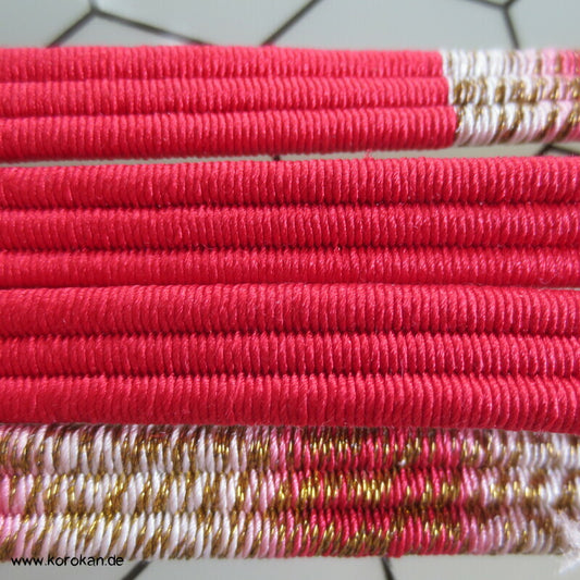 rot weiß goldener Obijime, feine Streifenabschnitte