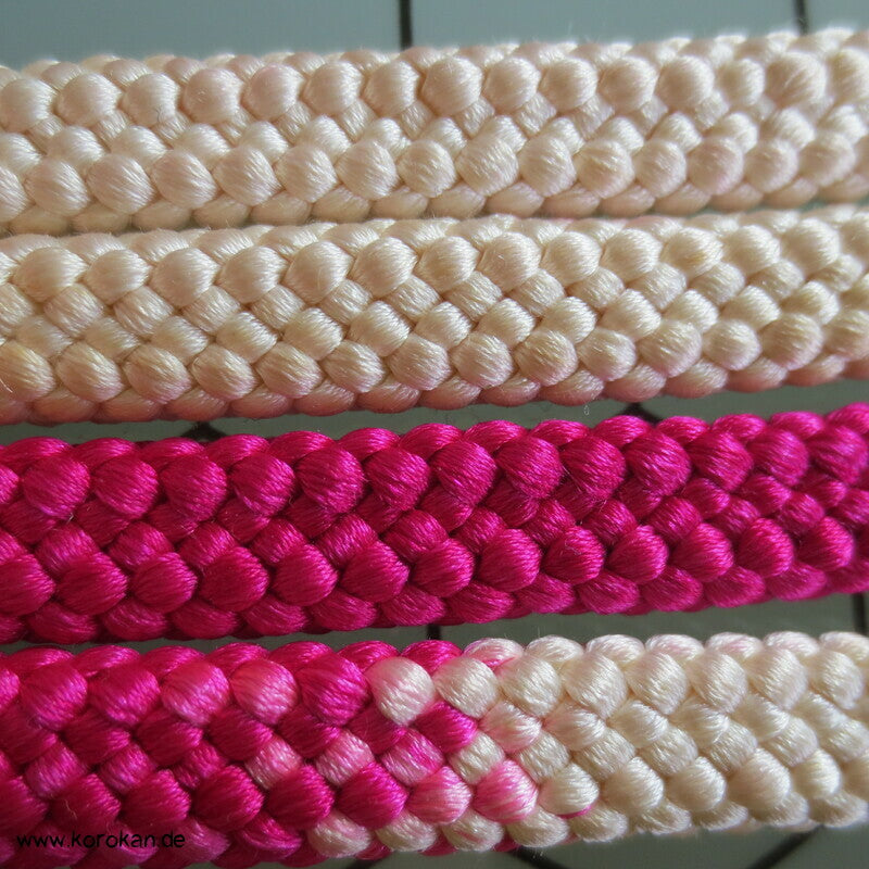 pink weiß Verlauf Obijime, Seide, ohne Troddeln