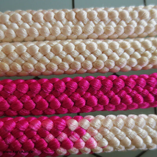 pink weiß Verlauf Obijime, Seide, ohne Troddeln