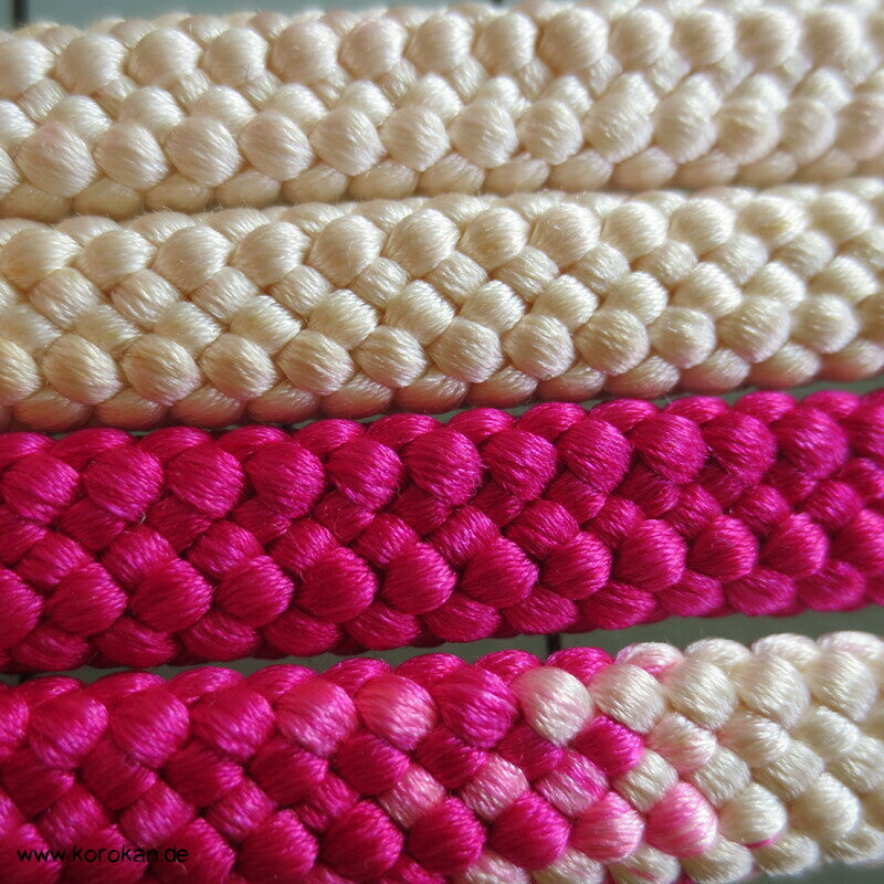 pink weiß Verlauf Obijime, Seide, ohne Troddeln