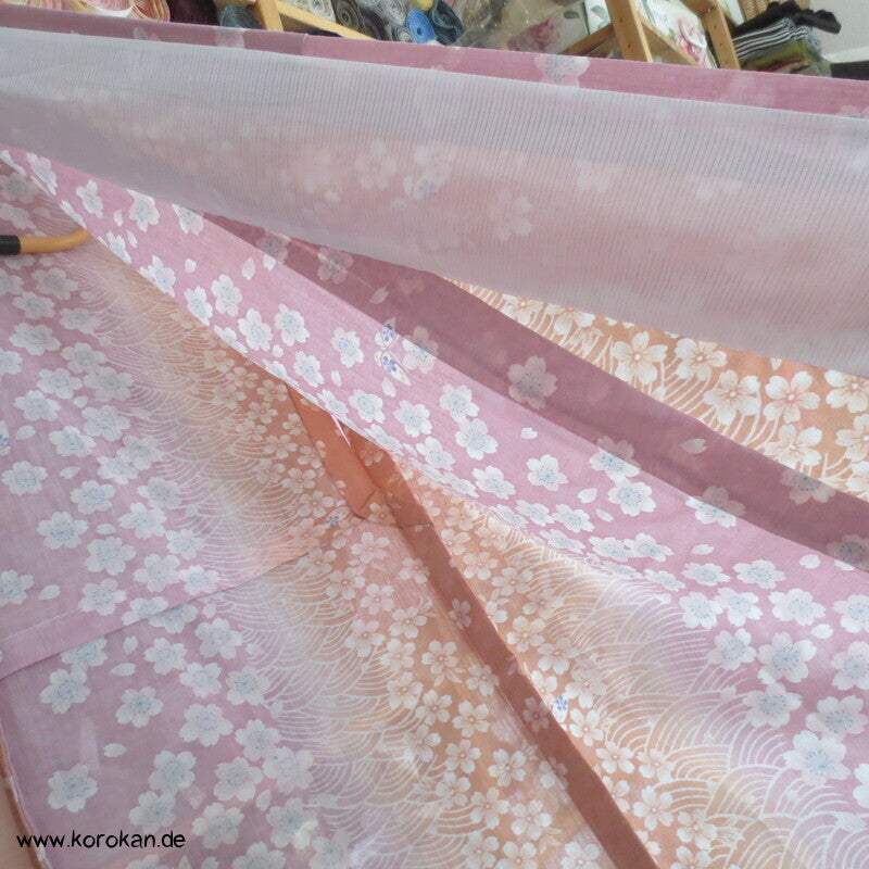 Sakura Crepe Hitoe / Yukata Kimono