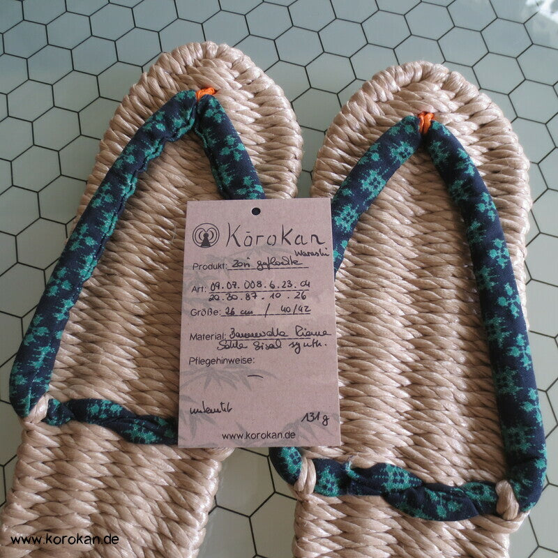 handgefertigte Baumwoll - Zori - FlipFlops - bunt, neu, für zu Hause