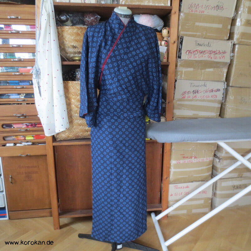 zweiteiliger Kimono, Dochugi + Wickelrock, Polyester